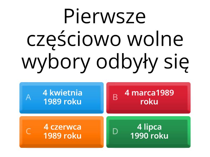 Upadek komunizmu kl.8 - Quiz Test Z Historii Klasa 8 Dział 5 Upadek Komunizmu