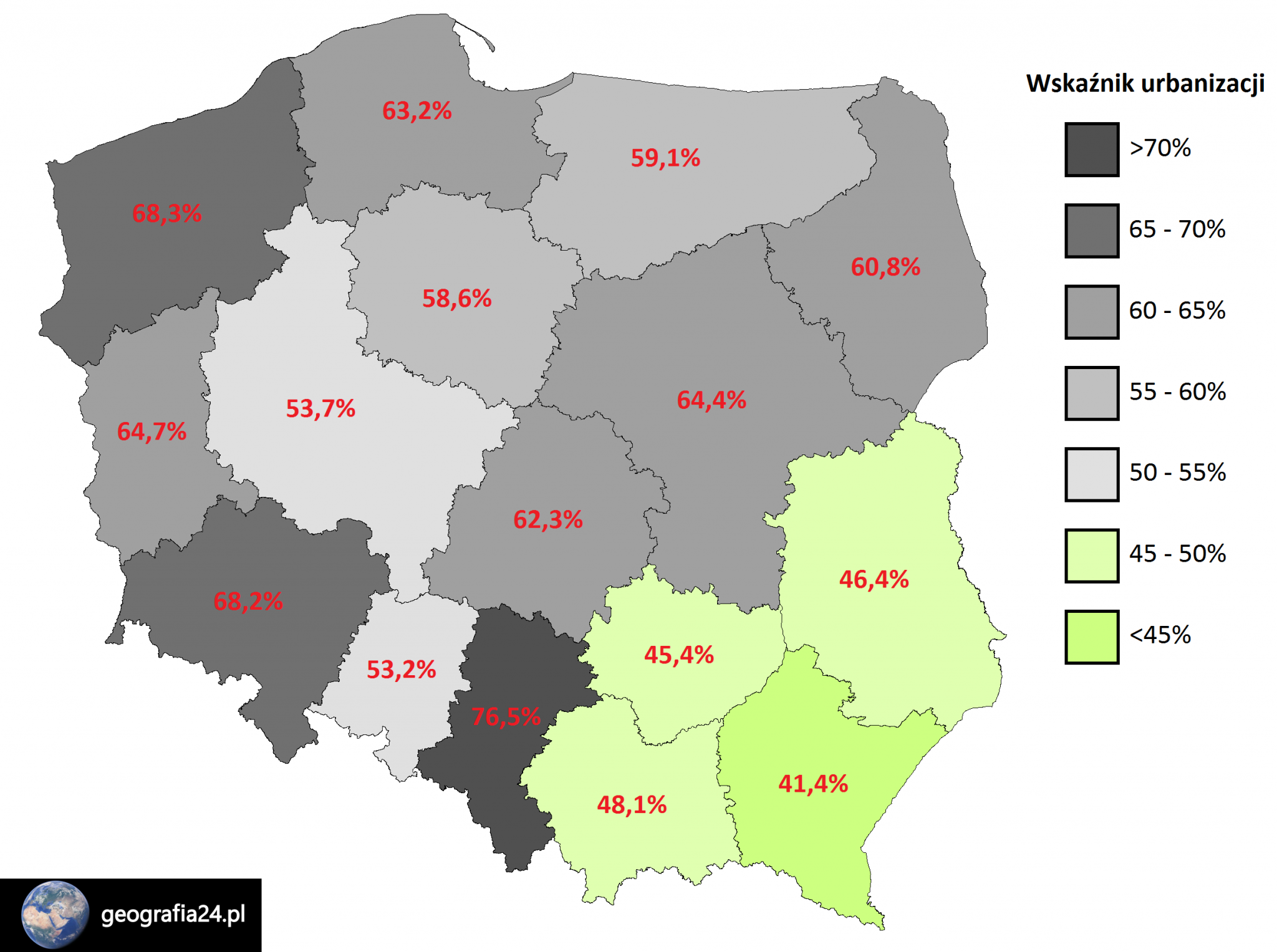 Ludnosc I Urbanizacja W Polsce Klasa 7