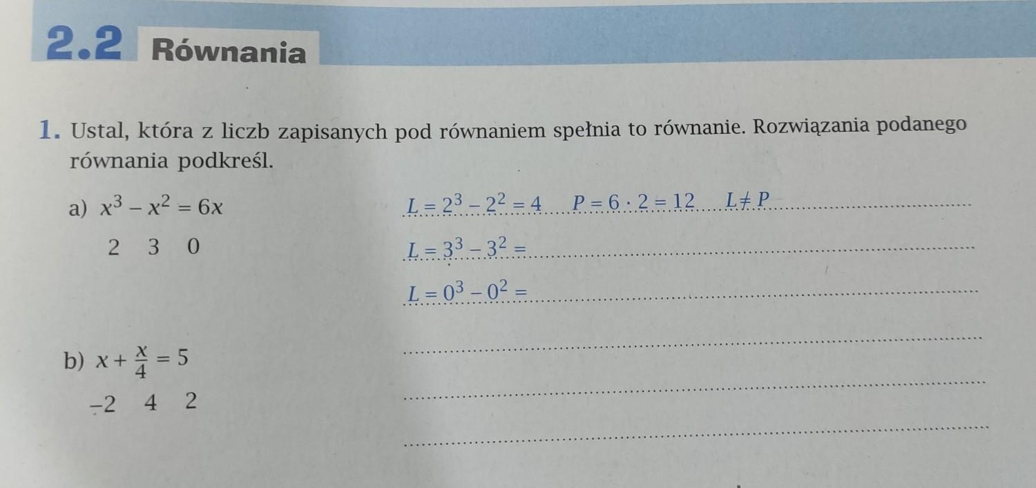 Ustal, która z liczb zapisanych pod równaniem spełnia to równanie Ustal Ktora Z Liczb Zapisanych Pod Rownaniem Spelnia