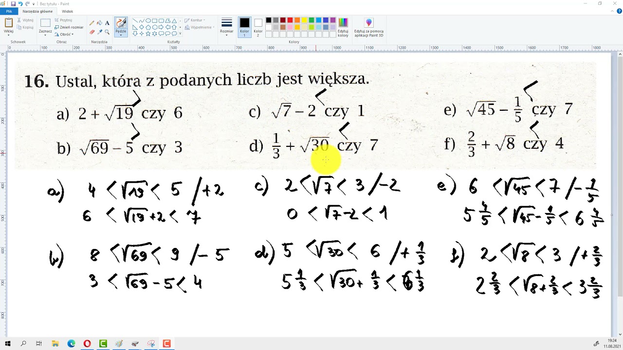 Ktora Z Podanych Liczb Jest Rowna 2 Pierwiastki Z 3