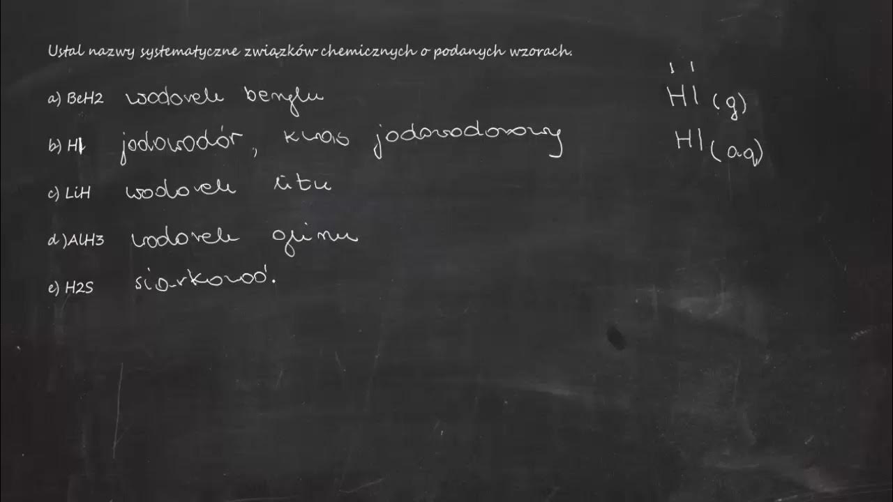 Ustal nazwy systematyczne związków chemicznych o podanych wzorach. a Ustal Nazwy Systematyczne Związków Chemicznych O Podanych Wzorach