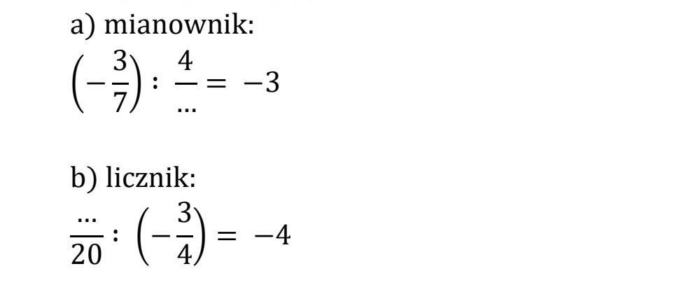 Uzupełnij brakujący mianownik i licznik - Brainly.pl Ma Licznik I Mianownik Krzyżówka