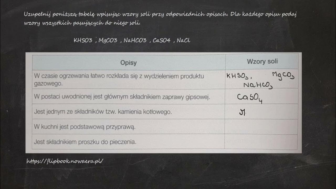 Uzupełnij Tabelę Wstaw Znak X W Odpowiednich Kolumnach