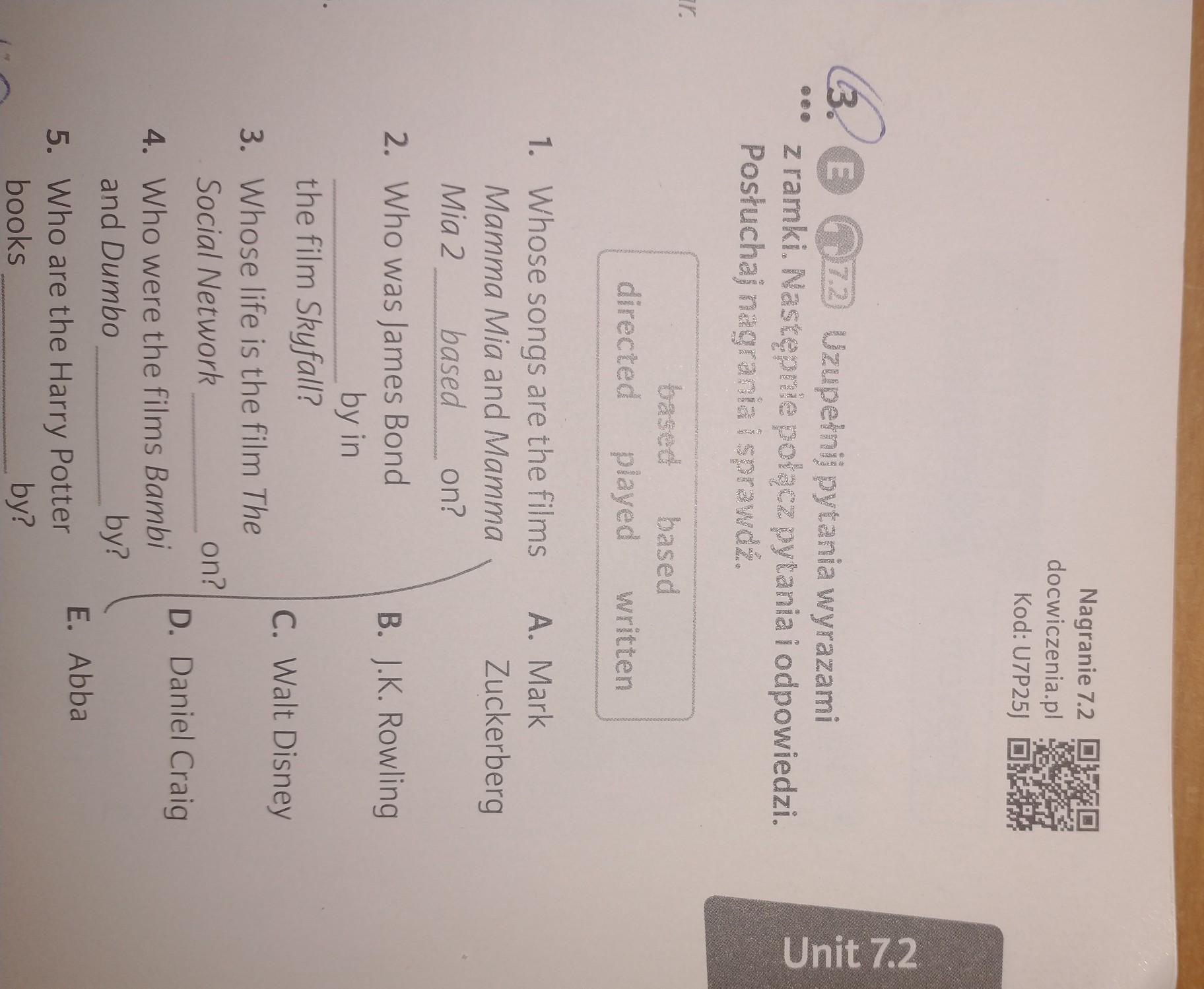 Uzupełnij Dialog Wyrazami Z Ramki Posłuchaj Nagrania I Sprawdź Odpowiedzi