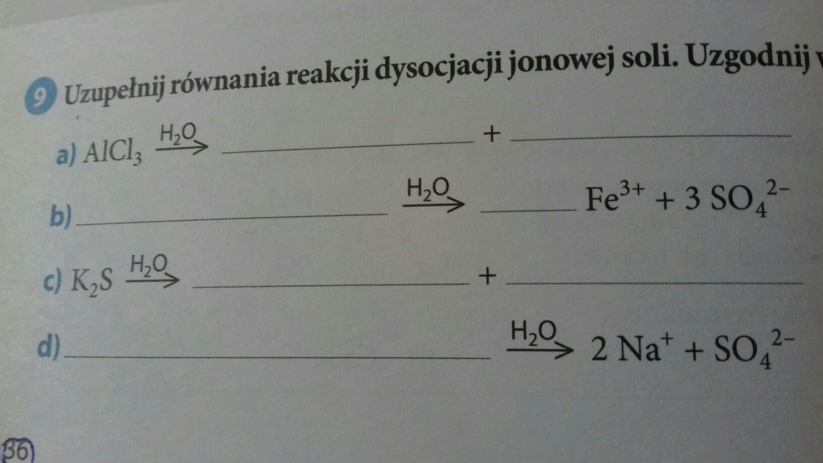 Uzupełnij Równania Reakcji Dysocjacji Jonowej - Margaret Wiegel Uzupełnij I Uzgodnij Równania Reakcji Dysocjacji Jonowej Soli