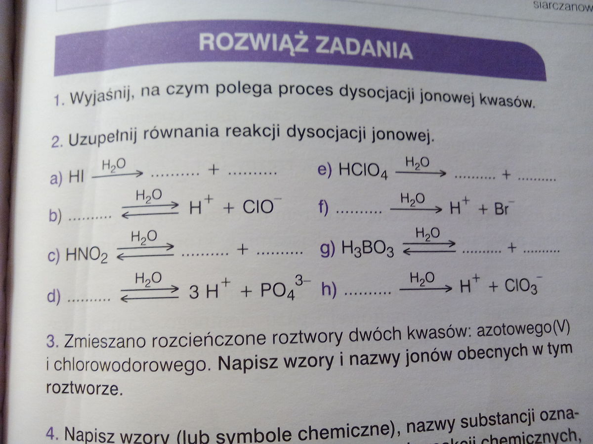 Uzupełnij Równania Reakcji Dysocjacji Jonowej - Margaret Wiegel Uzupełnij Równania Reakcji Dysocjacji Jonowej Zasad