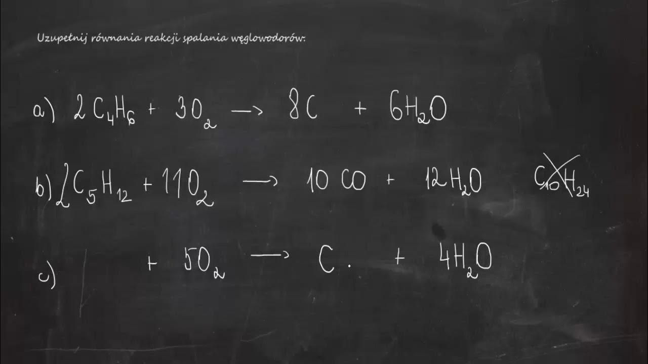 Uzupełnij równania reakcji spalania węglowodorów. - YouTube Test Z Chemii Klasa 8 Weglowodory