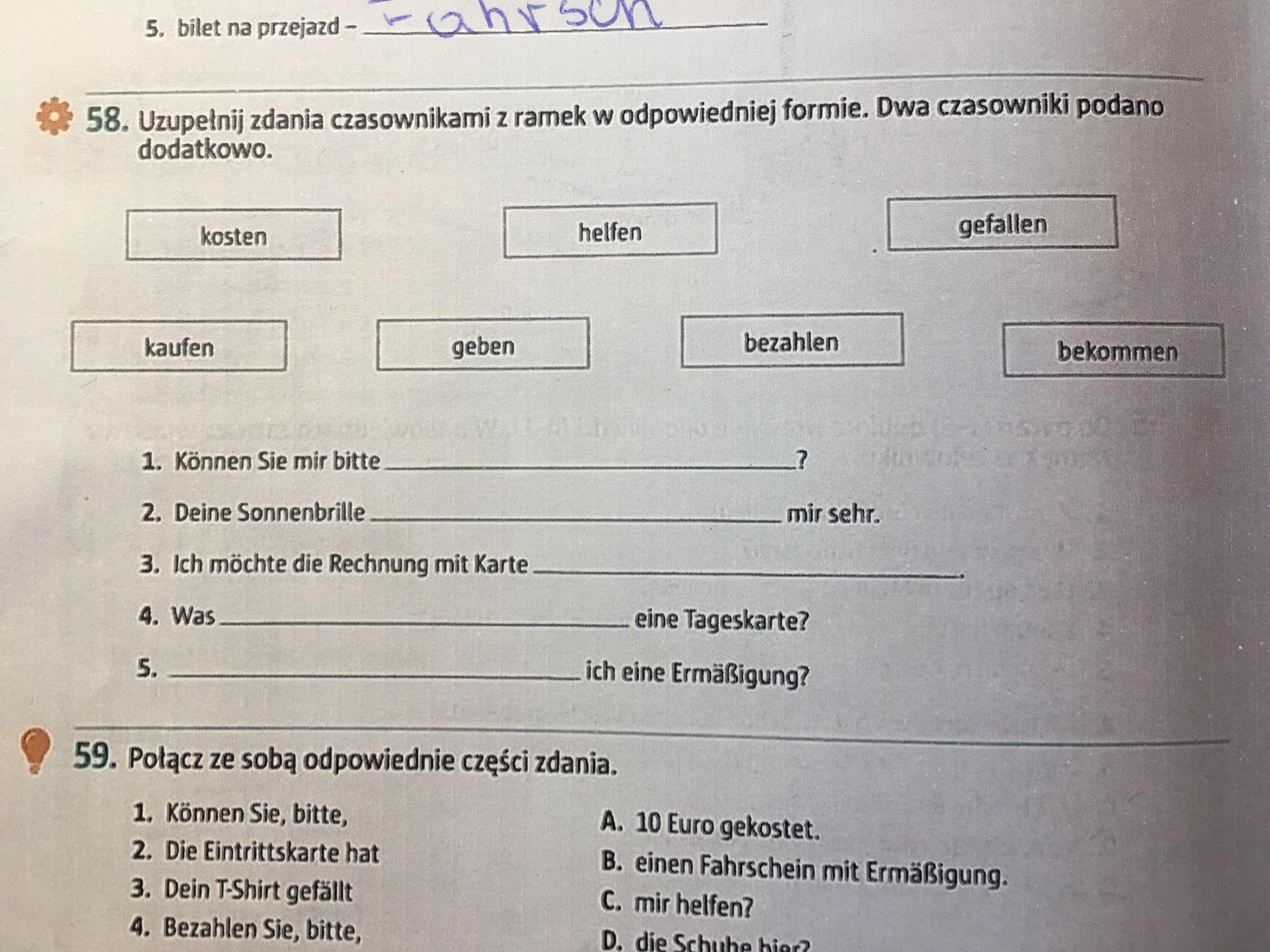 uzupełnij zdania czasownikami z ramek w odpowiedniej formie dwa Uzupelnij Zdania Czasownikami W Odpowiedniej Formie