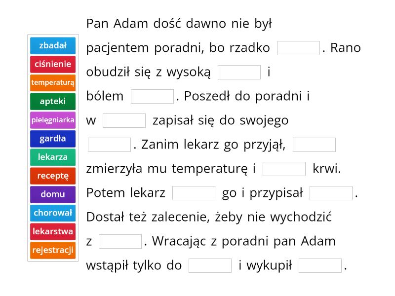 Uzupełnij Dialog Podanymi Wyrazami