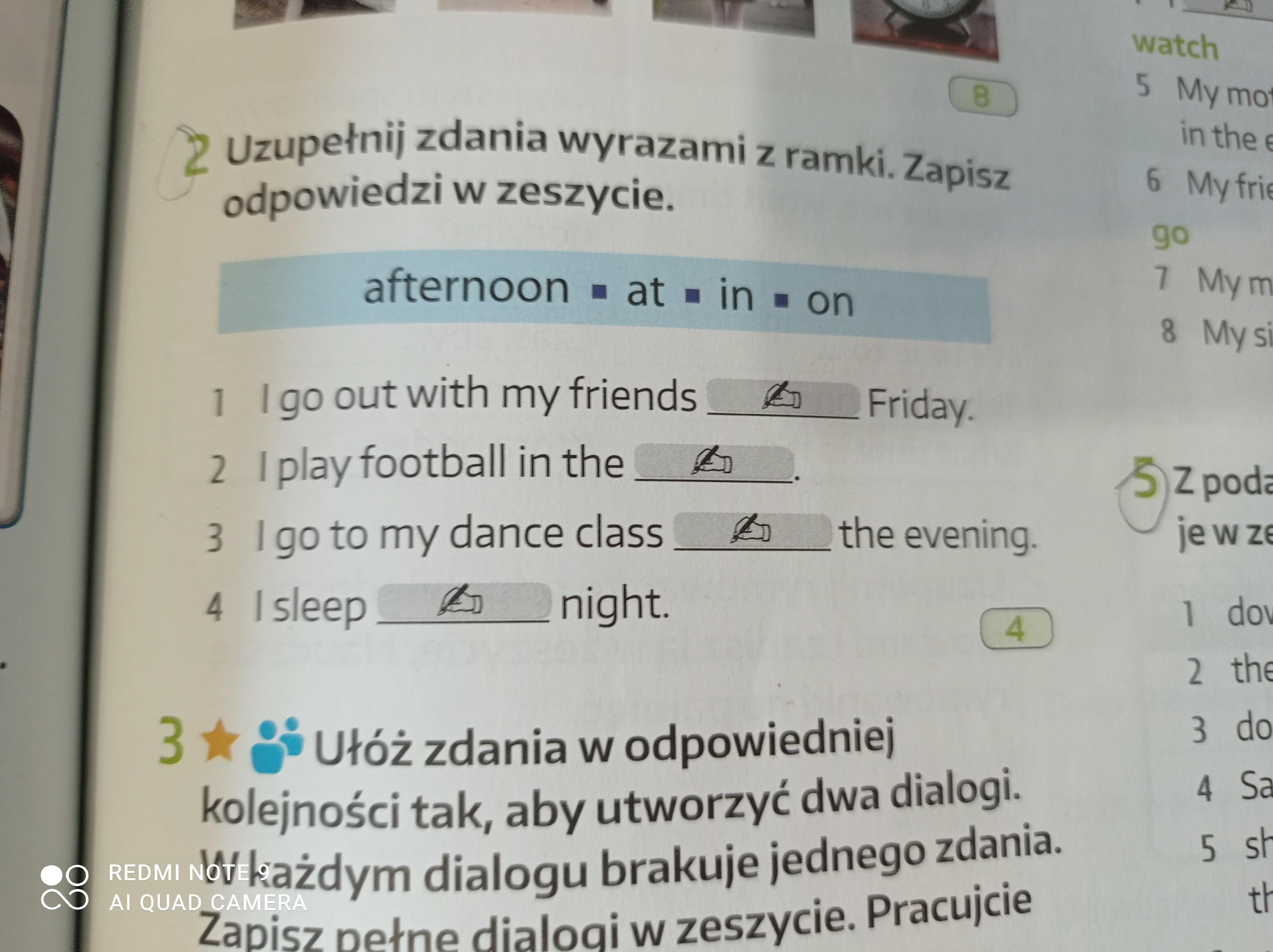 Uzupełnij zdania wyrazami z ramki zapisz odpowiedzi w zeszycie - Brainly.pl Uzupełnij Dialog Wyrazami Z Ramki Posłuchaj Nagrania I Sprawdź Odpowiedzi