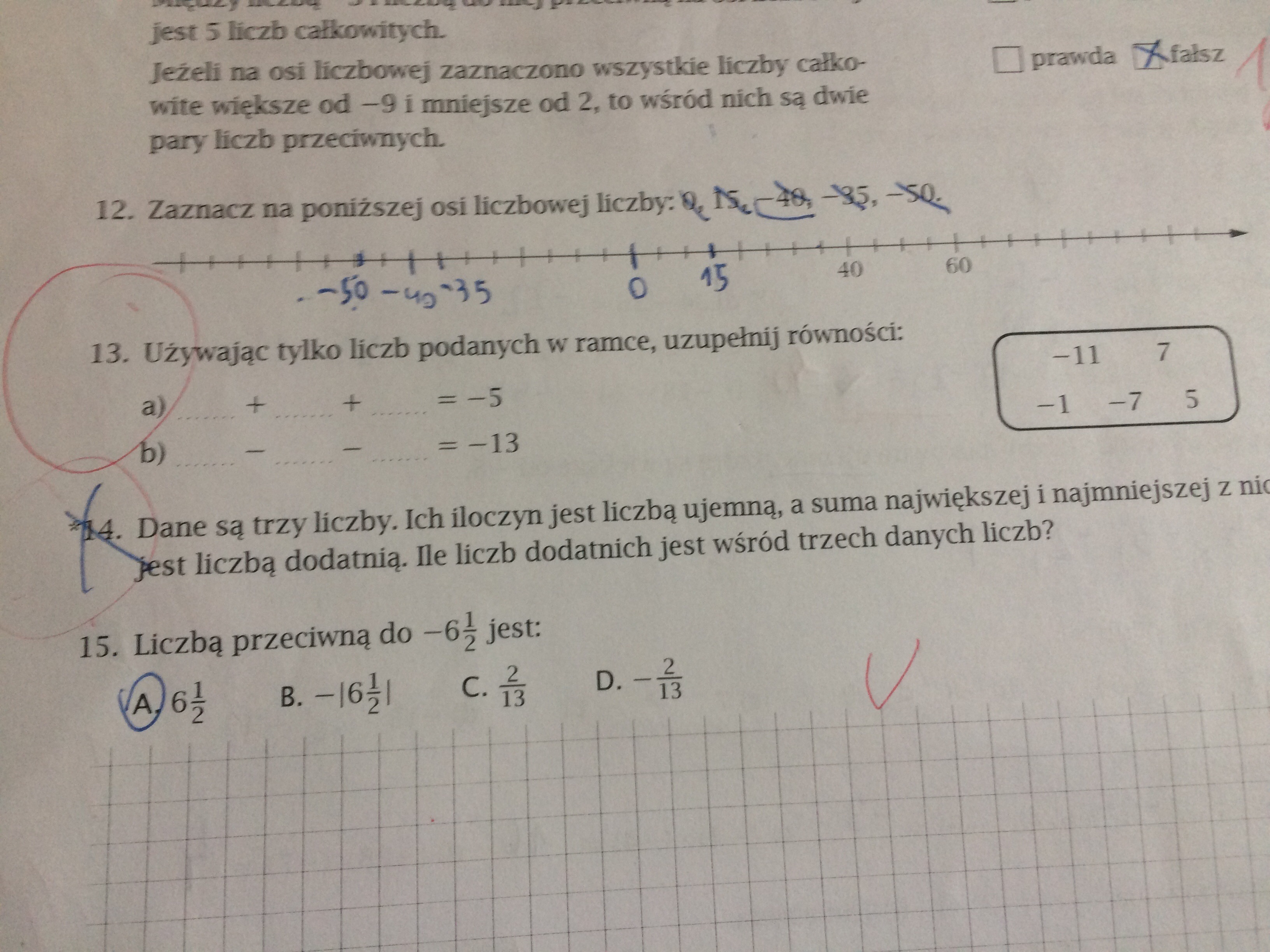Uzywajac Tylko Liczb Podanych W Ramce Uzupelnij Rownosci