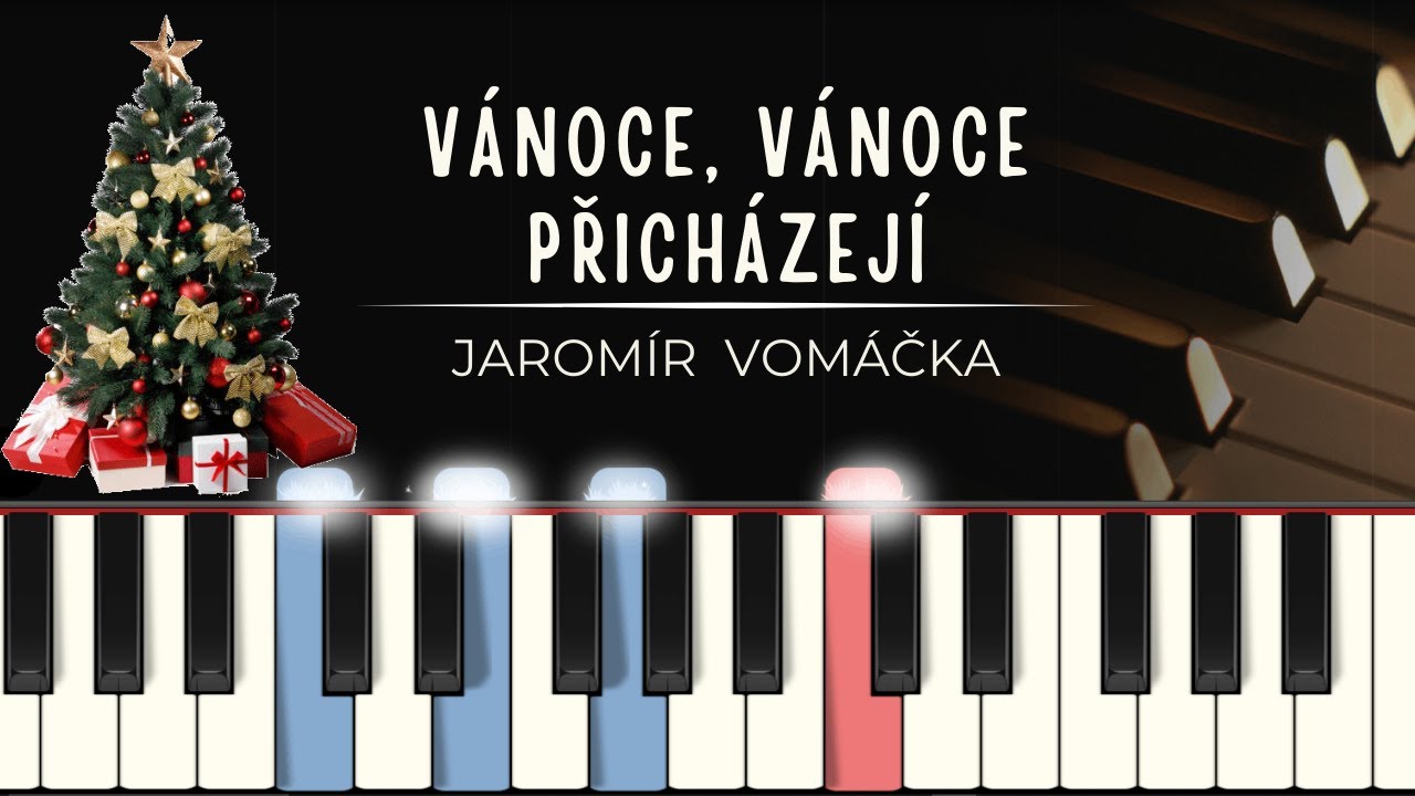Vánoce Vánoce přicházejí, zpívejme přátelé (MIDI + noty pro klavír Vanocni Pisen Akordy