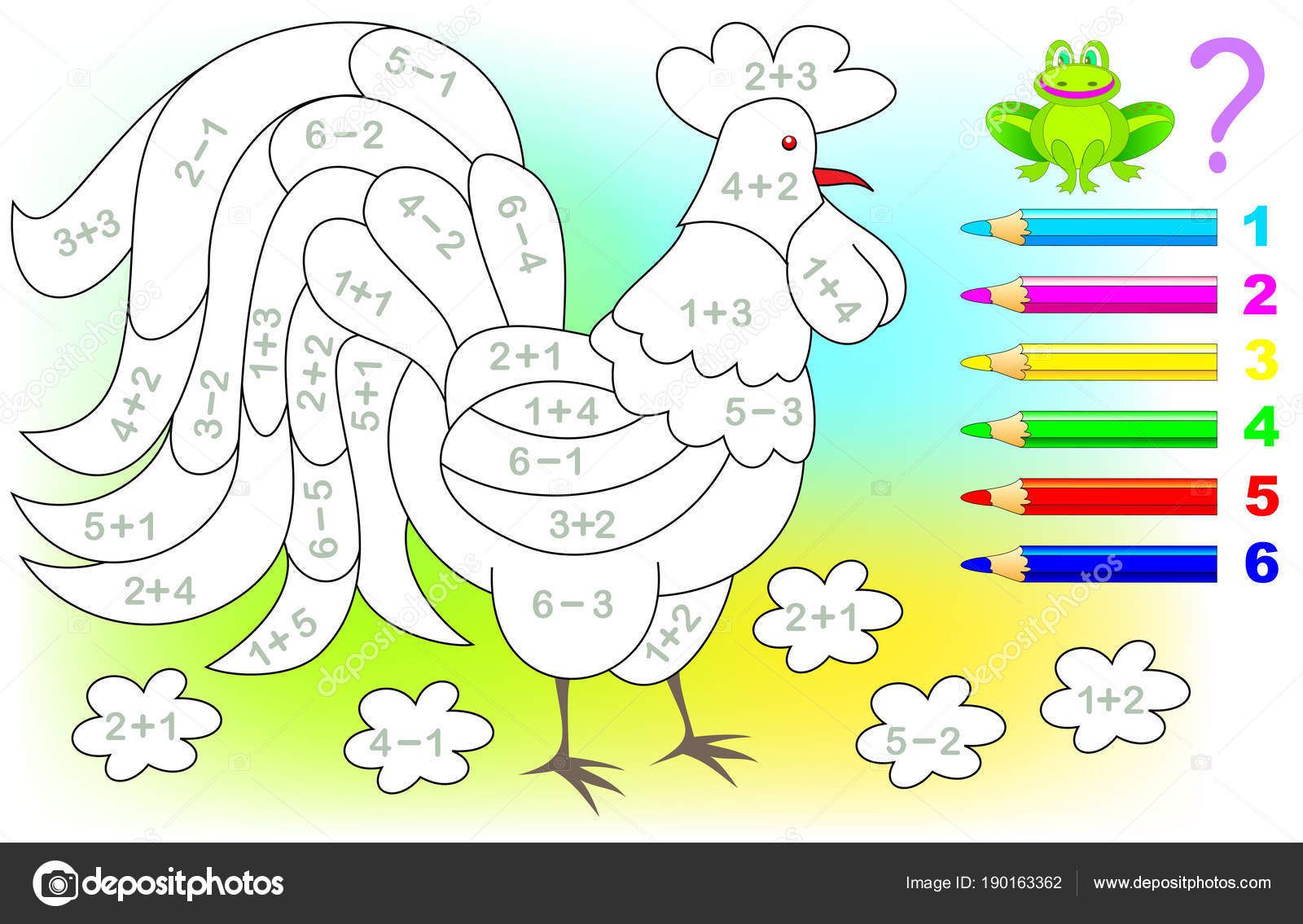 Vectores similares a 202991270 | Mickey coloring pages, Math coloring łamigłówki Dla 4 Latka Do Druku