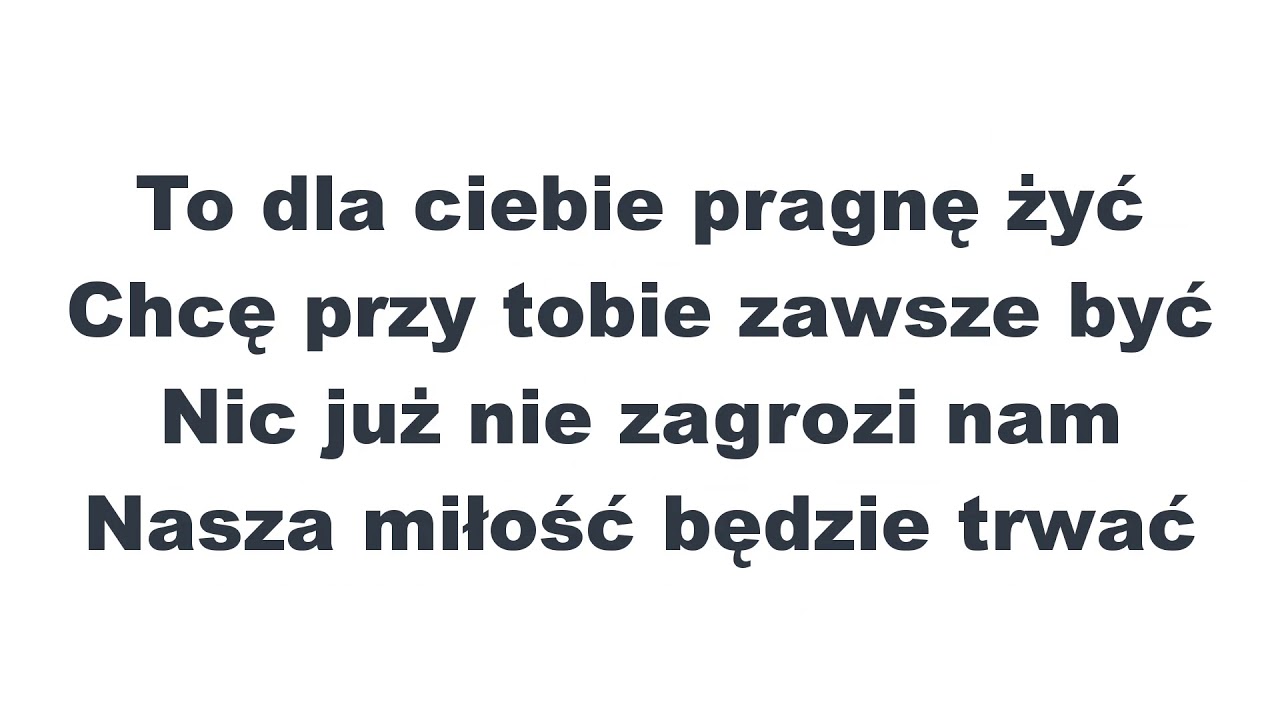 Verba To Dla Ciebie Pragnę żyć Tekst