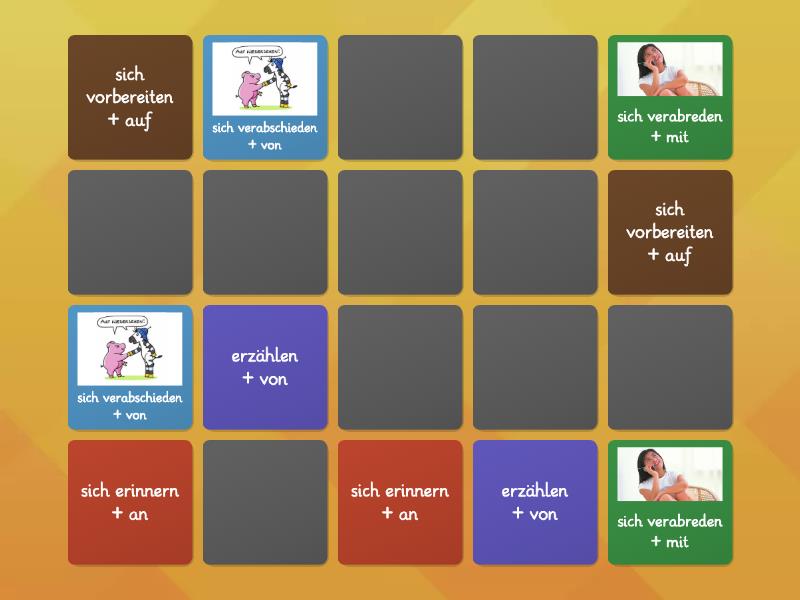 Verben Mit Festen Prapositionen Spiel