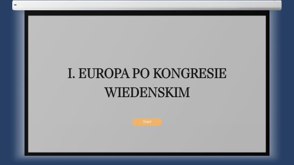 VII/I. EUROPA PO KONGRESIE WIEDEŃSKIM Test Z Dzialu Europa Po Kongresie Wiedenskim