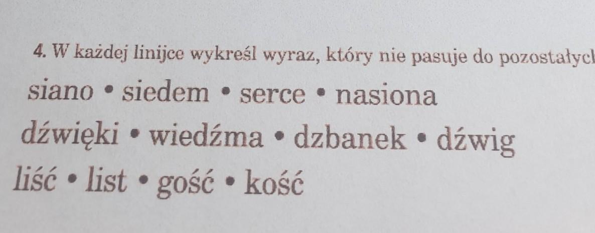 Wykresl Slowo Lub Wyrazenie Ktore Nie Pasuje Do Pozostalych