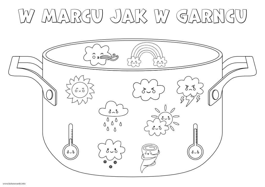W Marcu Jak W Garncu Kolorowanka