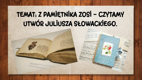 W pamiętniku Zofii Bobrówny 6a W Pamiętniku Zofii Bobrówny Karta Pracy