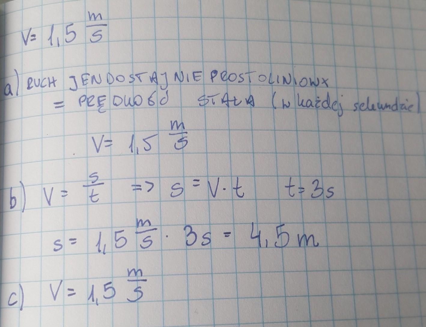 W Ruchu Jednostajnie Prostoliniowym Prdko - question Wzór Na Prędkość W Ruchu Jednostajnie Prostoliniowym