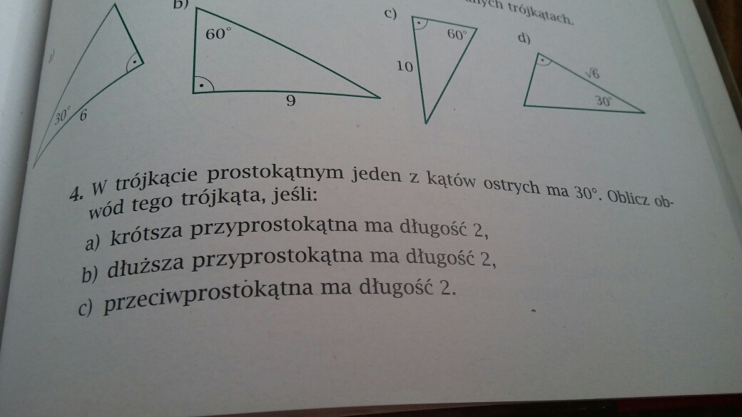 W Trojkacie Prostokatnym Jeden Z Katow Jest Czterokrotnie Mniejszy