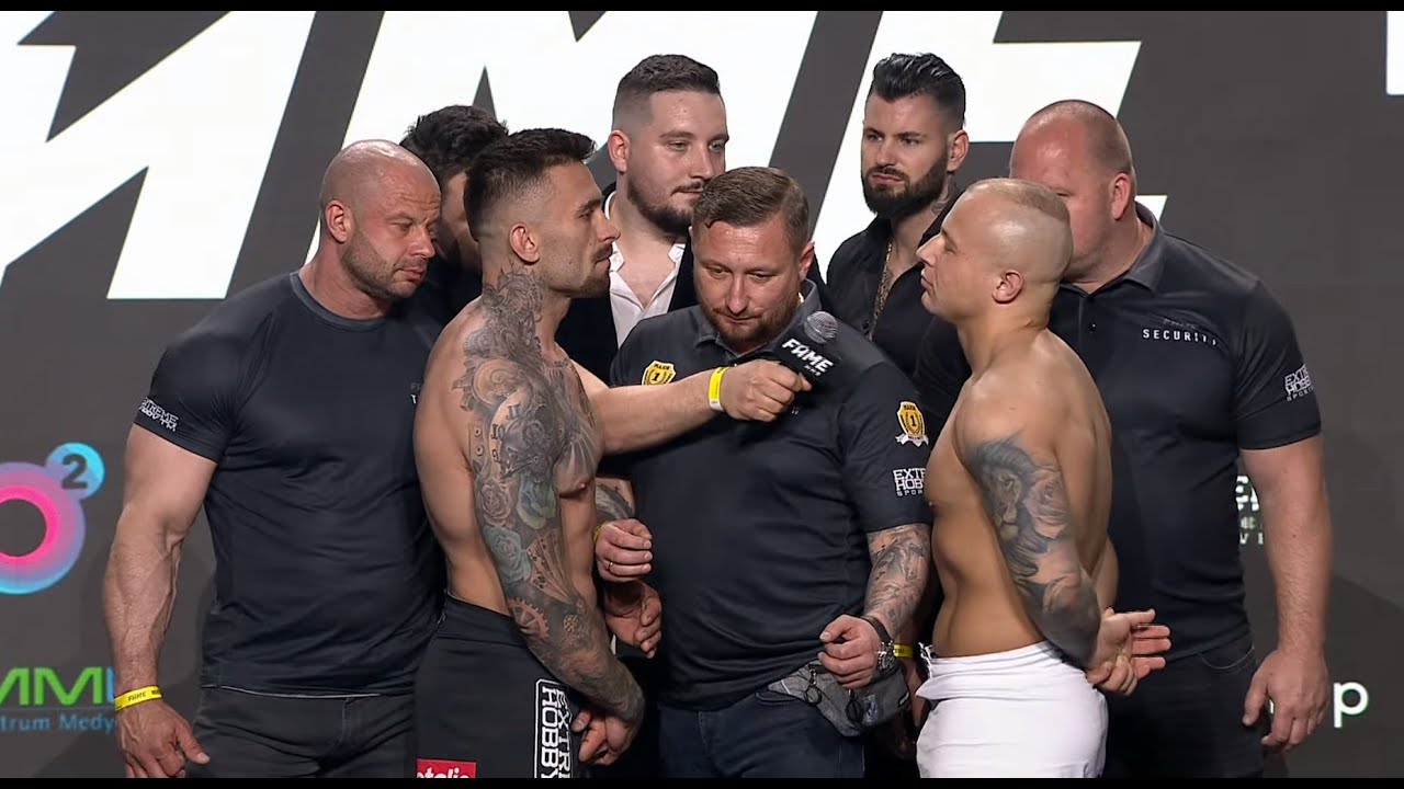 WAŻENIE I FACE TO FACE PRZED FAME MMA 10: MATEUSZ MURAŃSKI VS ARKADIUSZ Fame Mma Face To Face