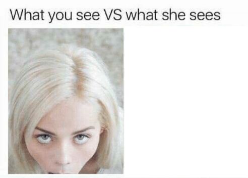 What She Sees Meme Template