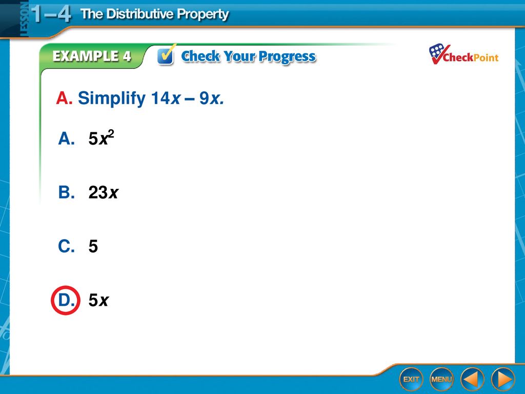 Which property is demonstrated in the equation 8 • 0 = 0? - ppt download What Is The Difference Of 23x And 9x