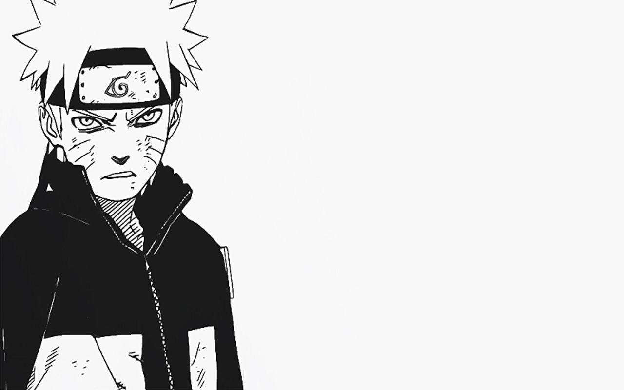 White Naruto Wallpapers - Wallpaper Cave Fond Decran Naruto Noir Et Blanc