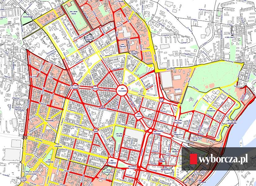 Większa Strefa Płatnego Parkowania? Rozpoczęły się konsultacje społeczne Strefa Płatnego Parkowania Grudziądz Mapa