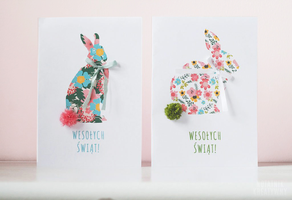 Wielkanocne kartki DIY do wydruku+ instrukcja jak wykonać kartkę w Jak Zrobić Kartkę świąteczną W Scratchu