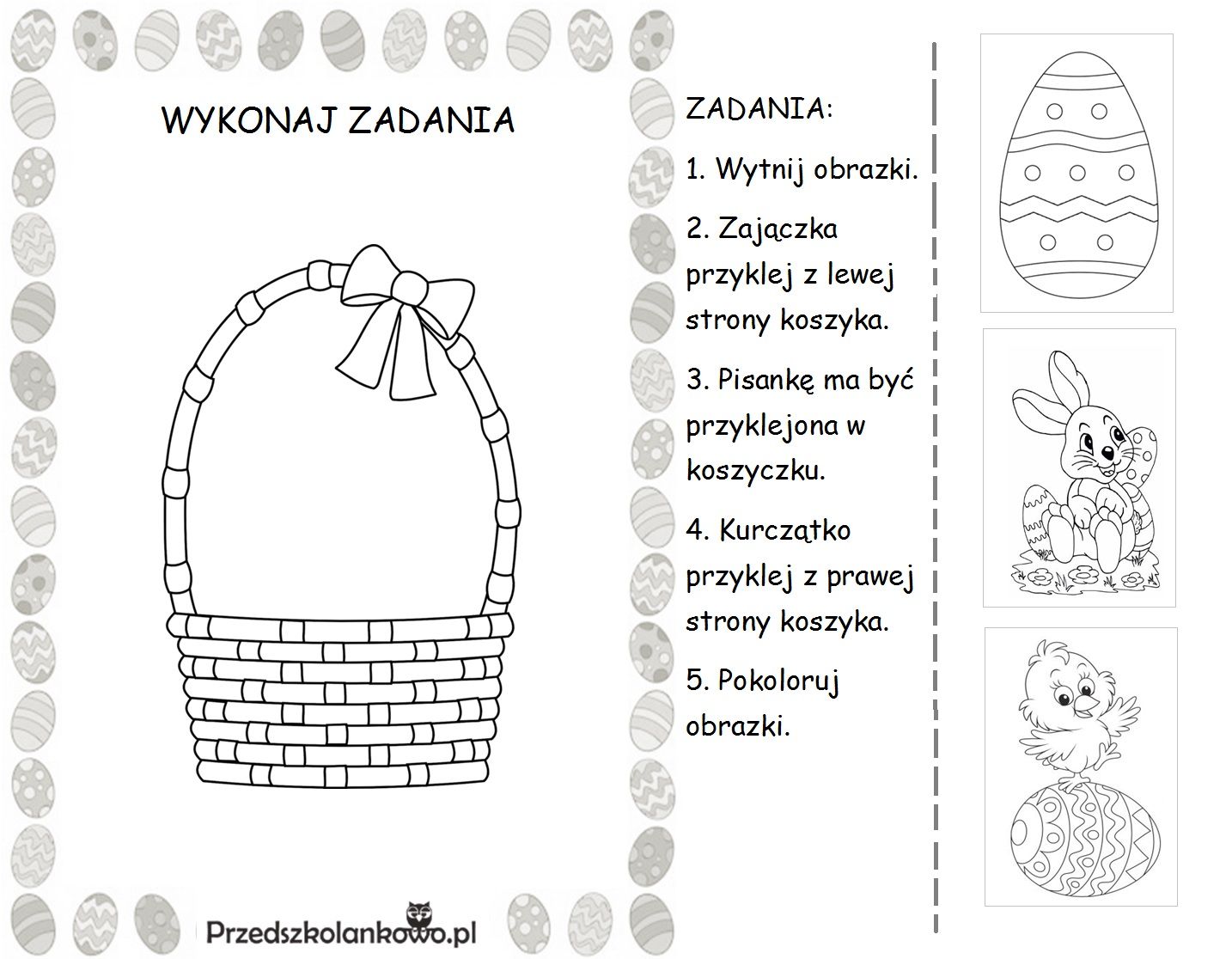 WIELKANOCNE KARTY PRACY – zestaw 1 – Przedszkolankowo | Easter Logopedia Karty Pracy Do Druku