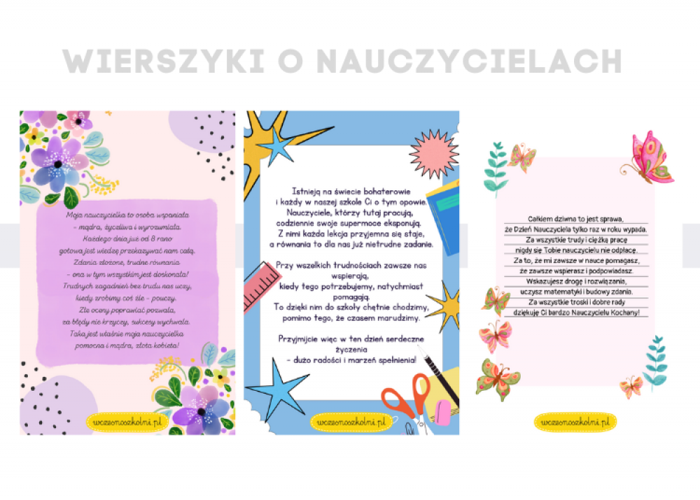 Wierszyki o nauczycielach na Dzień Edukacji Narodowej śmieszne Wiersze O Nauczycielach Na Koniec Roku