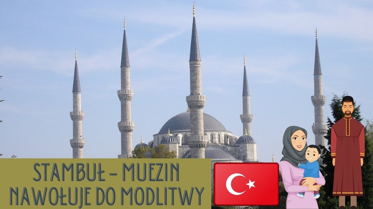 Wieza Meczetu Z Ktorej Muezin Zwoluje Wiernych Na Modlitwe