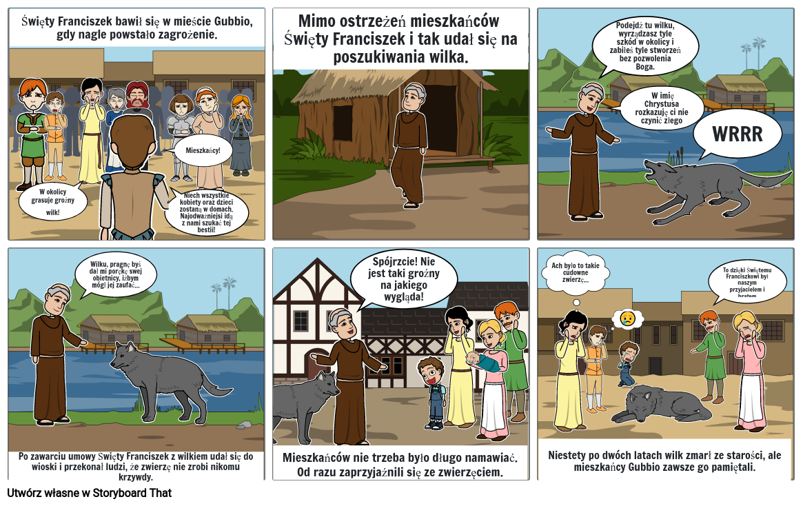 Wilk z Gubbio komiks Storyboard by c90158f8 Komiks O Okrutnym Wilku Z Gubbio