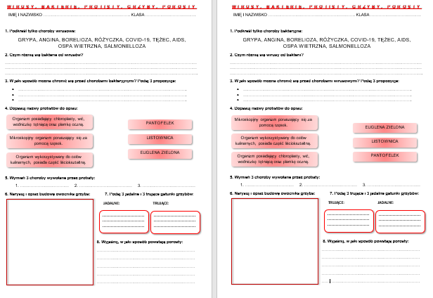 WIRUSY BAKTERIE PROTISTY GRZYBY POROSTY - sprawdzian • Złoty nauczyciel Wirusy Bakterie Protisty Grzyby Sprawdzian Klasa 5 Pdf Odpowiedzi