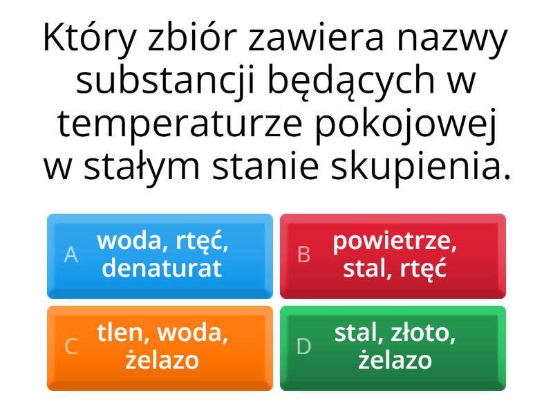 Właściwości i budowa materii - Test Budowa I Rodzaje Materii Test