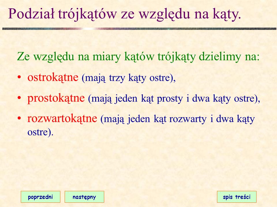 Własności i klasyfikacja trójkątów - ppt video online pobierz Podział Trójkątów Ze Względu Na Kąty