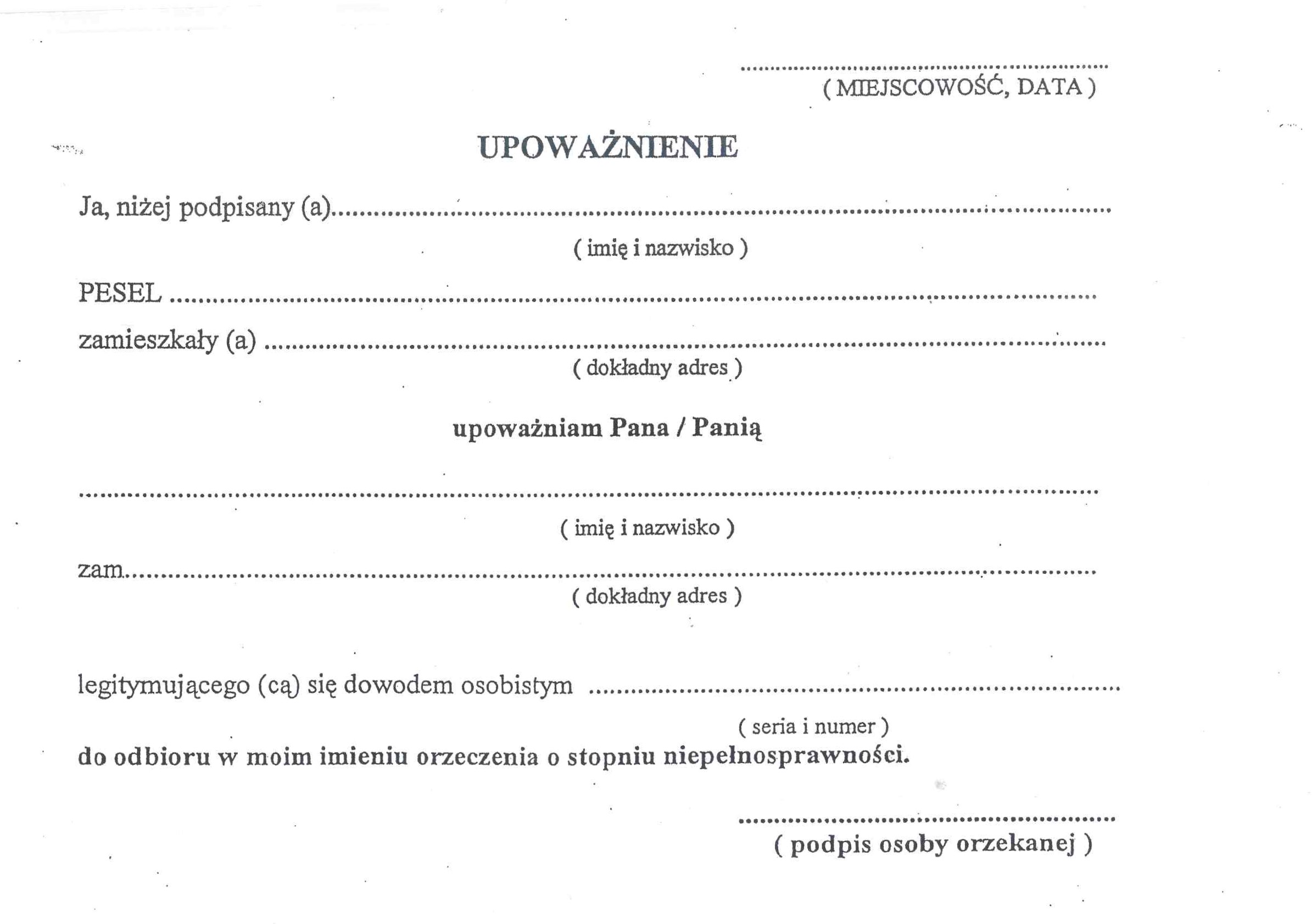 Wnioski do pobrania / Niepełnosprawni Wniosek O Ustanowienie Kuratora Dla Osoby Niepełnosprawnej