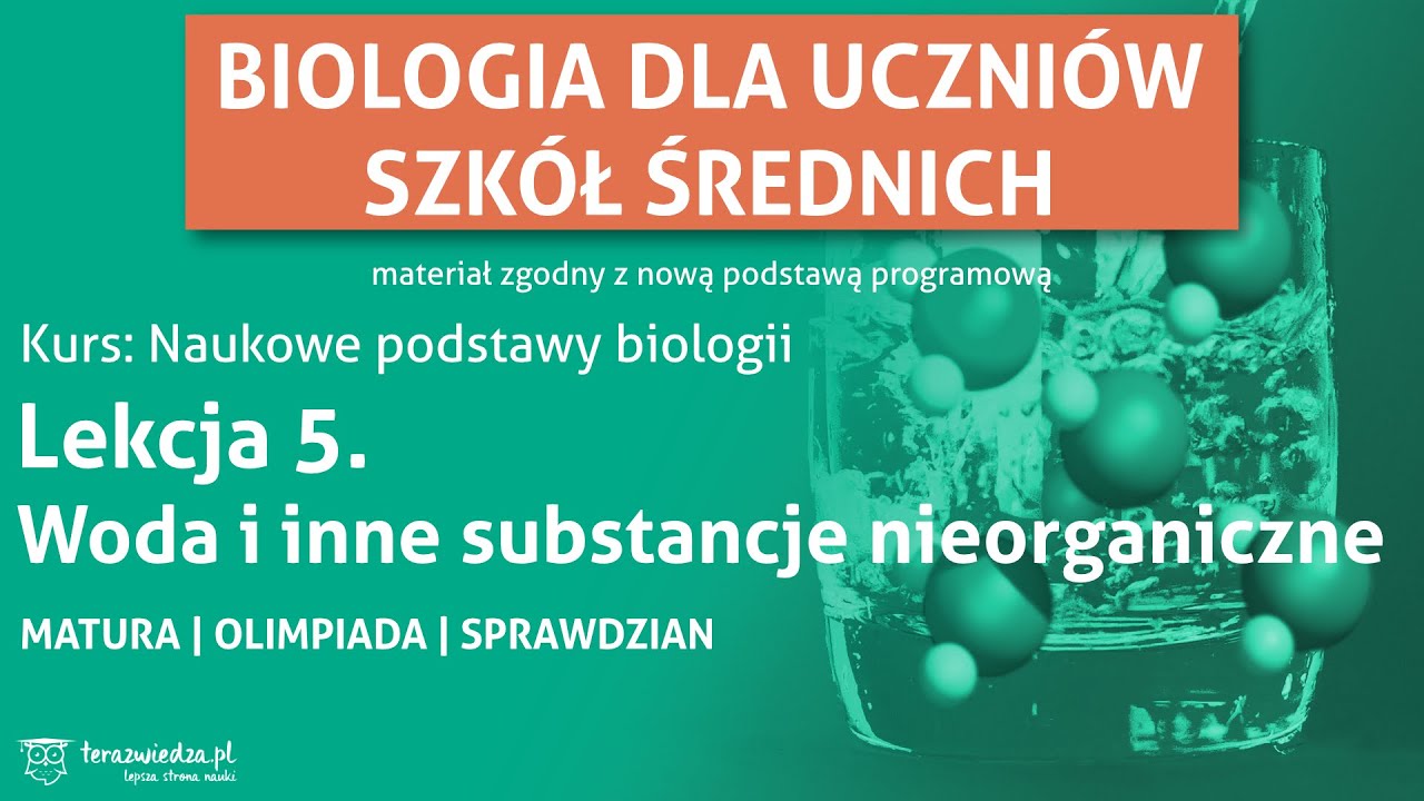 Woda i inne substancje nieorganiczne. Lekcja biologii dla klasy 1 Związki Nieorganiczne Biologia
