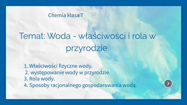 Woda Wlasciwosci I Rola W Przyrodzie