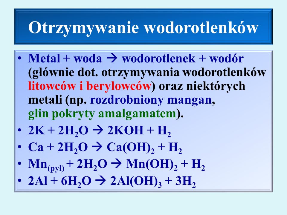 Wodorotlenki i zasady -budowa i nazewnictwo, - ppt pobierz Wodorotlenek Magnezu Otrzymywanie