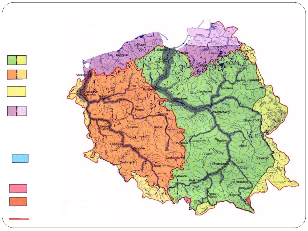 Wody powierzchniowe w Polsce Obszar Z Ktorego Wody Splywaja Doplywami Do Rzeki Glownej