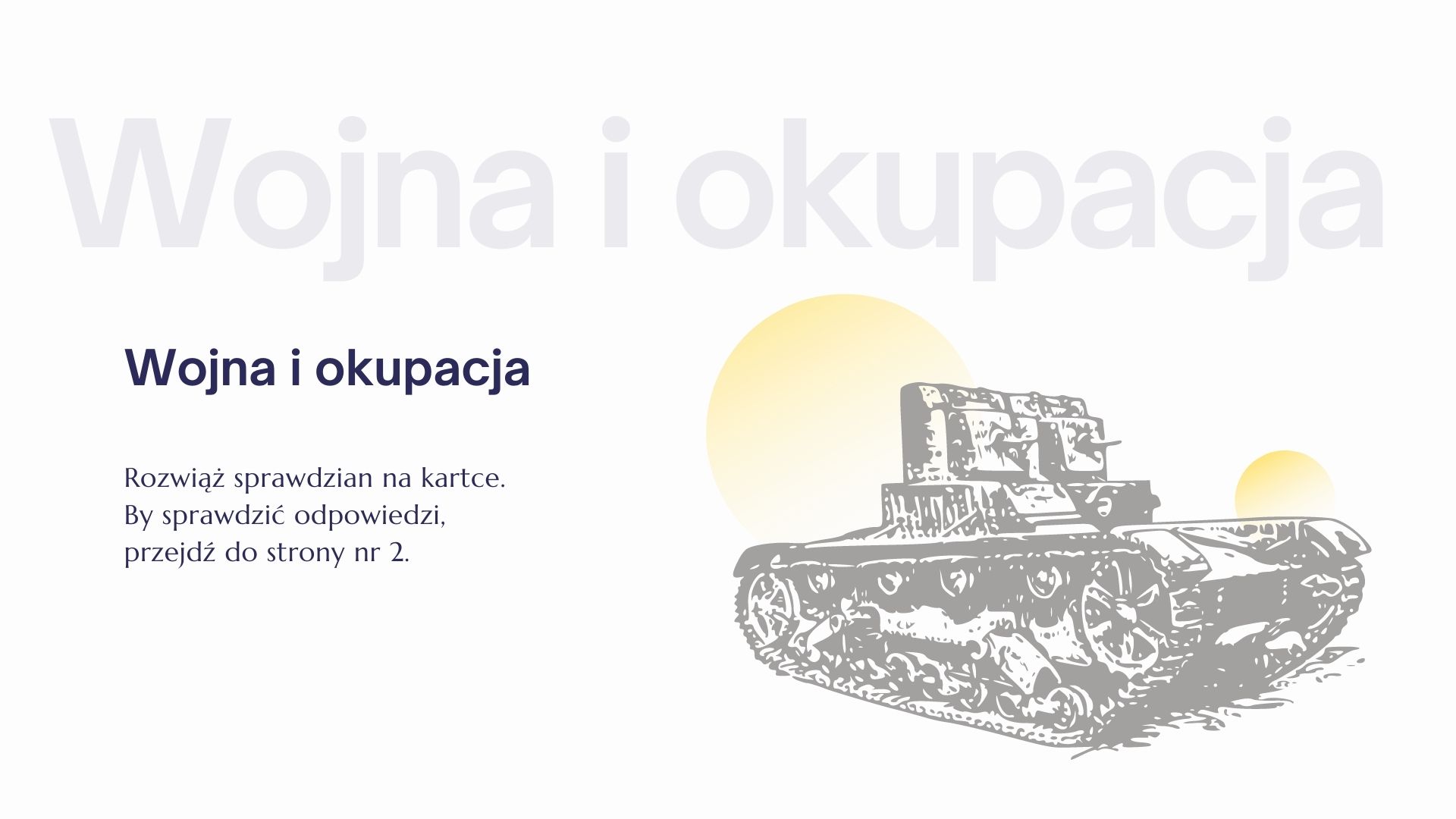 Sprawdzian Z Wojny I Okupacji