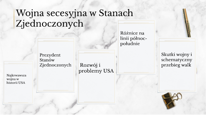 Wojna Secesyjna W Stanach Zjednoczonych Notatka