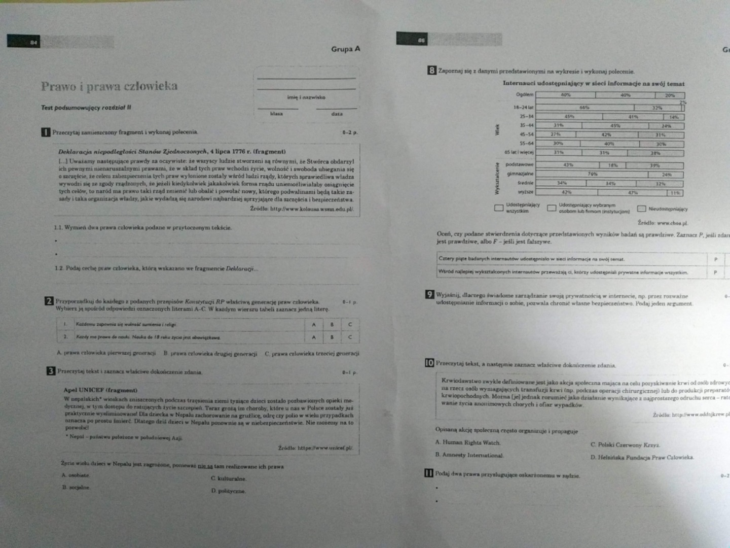Wos Klasa 8 Sprawdziany Pdf - Kwasy Sprawdzian Klasa 8 Nowa Era Sprawdzian Z Wosu Klasa 8 Dzial 2 Nowa Era Prawo I Prawa Czlowieka