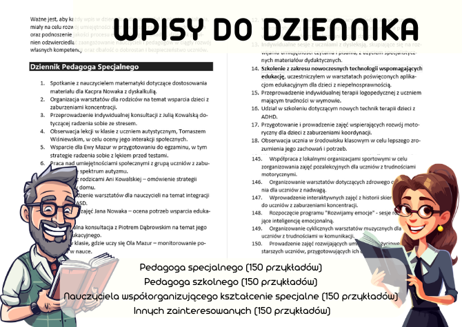Wpisy do dziennika - gotowce, przykłady, inspiracje • Złoty nauczyciel Przykładowe Wpisy Do Dziennika Zajęć Rewalidacyjnych Chomikuj
