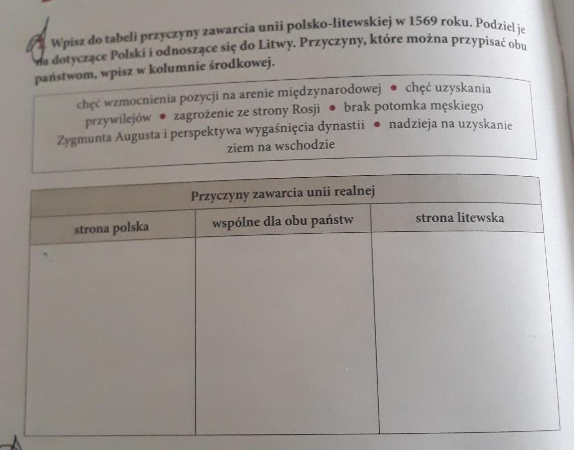 Wymień Przyczyny I Skutki Zawarcia Unii Polsko Litewskiej