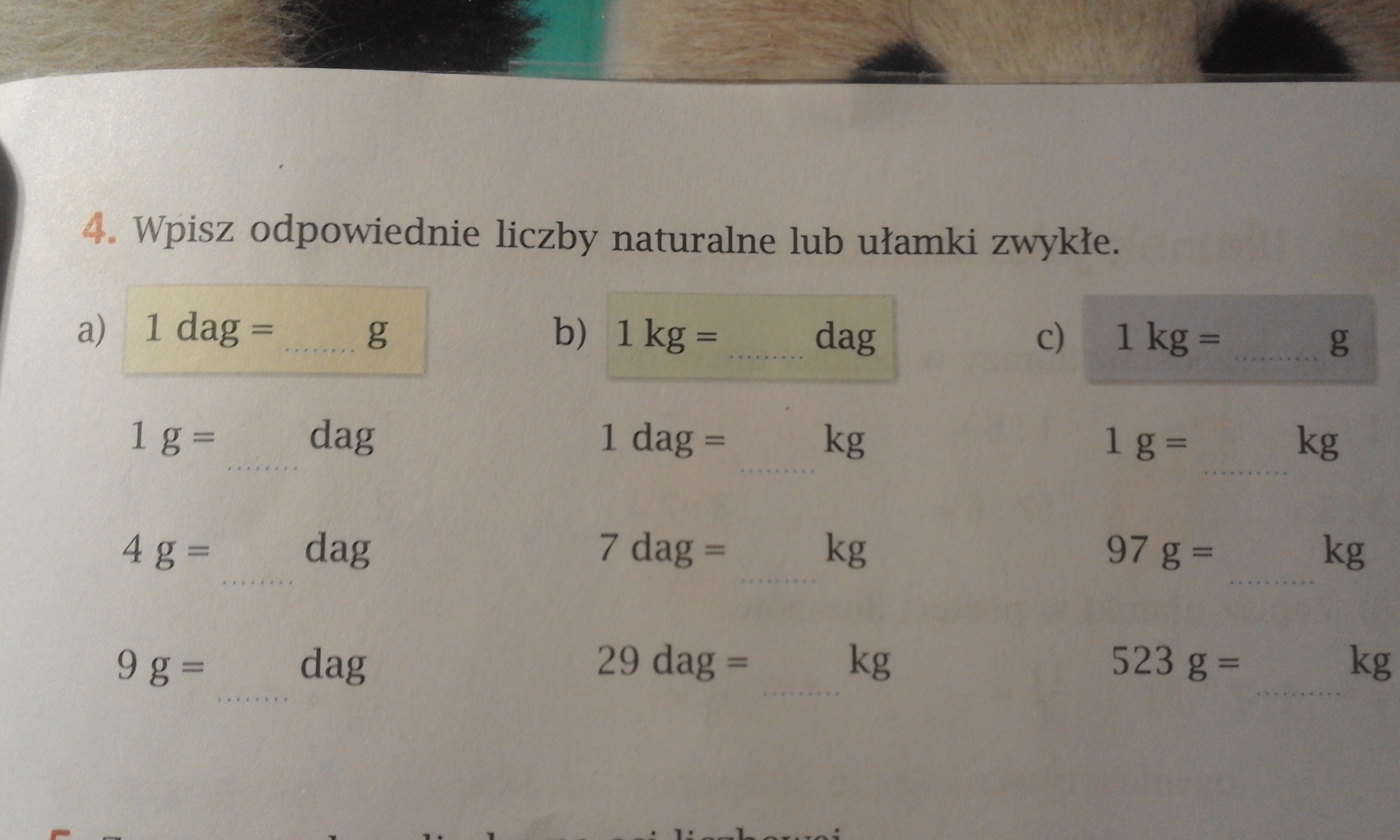 Wpisz Odpowiednie Liczby Naturalne Lub Ułamki Zwykłe