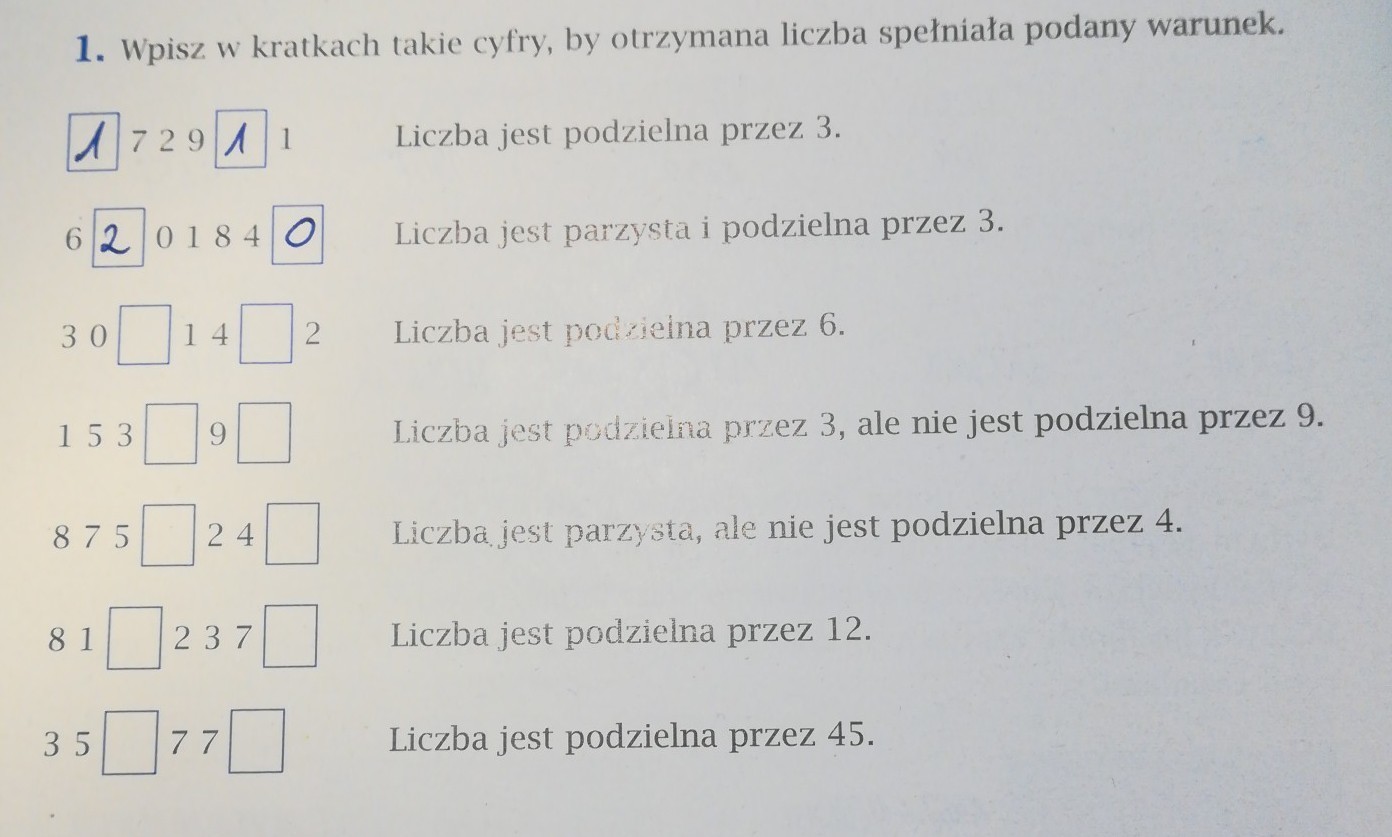 Wpisz w kratkach takie cyfry, by otrzymana liczba spełniała podany Wpisz W Diagram Cyfry Które Otrzymasz Rozwiązując Zadania Matematyczne